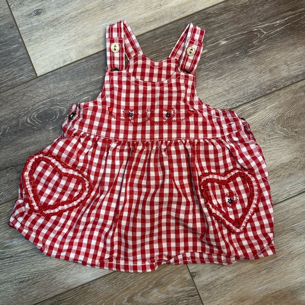 Levi's Red Checkered Kids Overalls